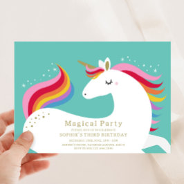 Invitación de cumpleaños de Unicornio mágico