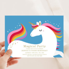 Invitación de cumpleaños de Unicornio mágico