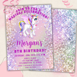 Invitación de cumpleaños de Unicornio mágico