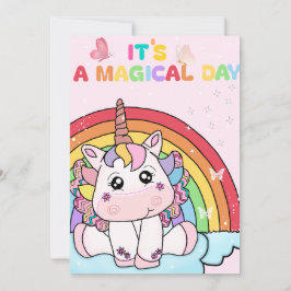 Invitación de cumpleaños de unicornio mágico