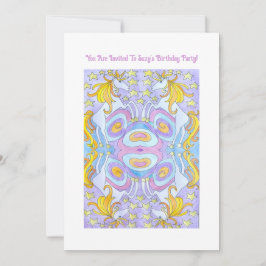 Invitación de cumpleaños de Unicornio para niños