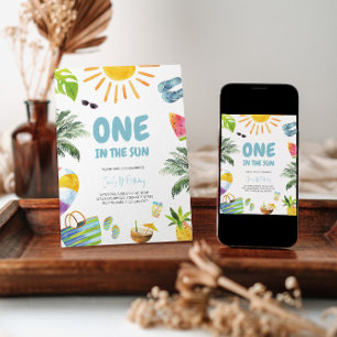 Invitación de cumpleaños de uno en el Fiesta de la