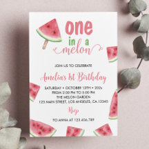 Invitación De Cumpleaños De Uno En Melón