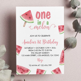 Invitación De Cumpleaños De Uno En Melón