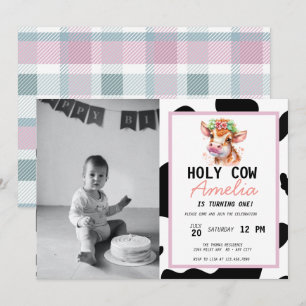 Invitación de cumpleaños de vaca
