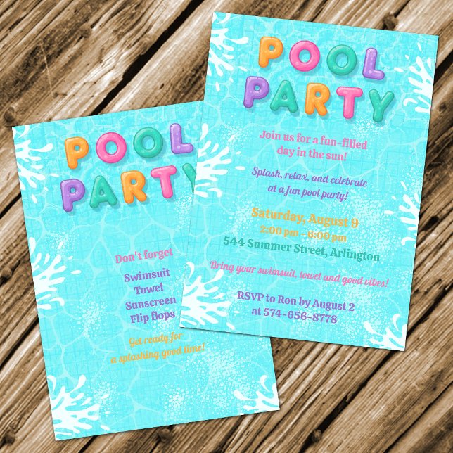 Invitación de cumpleaños de vacaciones de verano a (Subido por el creador)