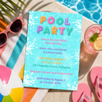 Invitación de cumpleaños de vacaciones de verano a