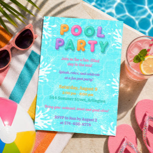 Invitación de cumpleaños de vacaciones de verano a