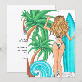 Invitación de cumpleaños de vacaciones de verano e
