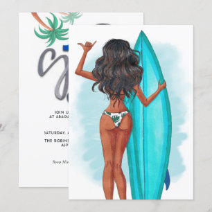 Invitación de cumpleaños de vacaciones de verano e