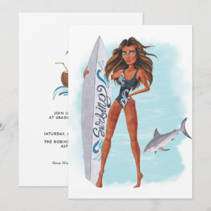 Invitación de cumpleaños de vacaciones de verano e