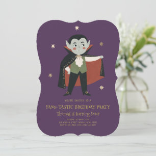 Invitación de cumpleaños de vampiro fantástica