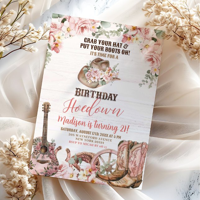 Invitación de cumpleaños de vaquera para fiesta ca (Subido por el creador)