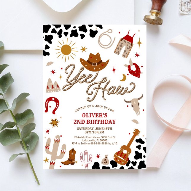 Invitación de cumpleaños de vaquero niño (Subido por el creador)