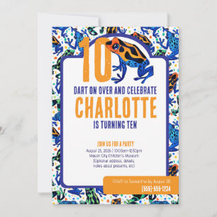 Invitación de cumpleaños de veneno tropical Dart F