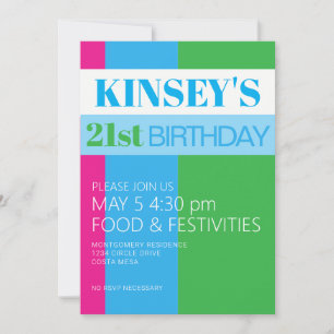 Invitación de cumpleaños de verano 21