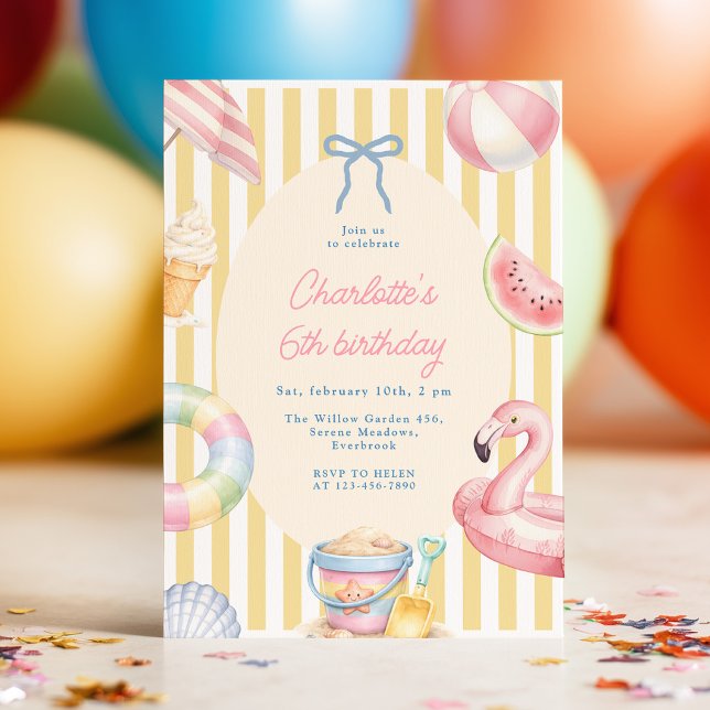 Invitación de cumpleaños de verano Coquette (Subido por el creador)