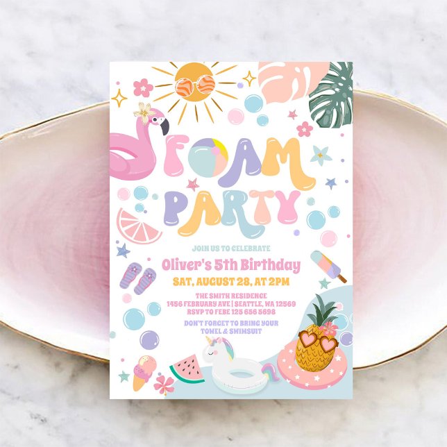 Invitación de cumpleaños de verano de fiesta de es (Subido por el creador)