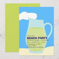 Invitación de cumpleaños de verano en la playa