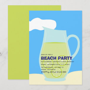 Invitación de cumpleaños de verano en la playa