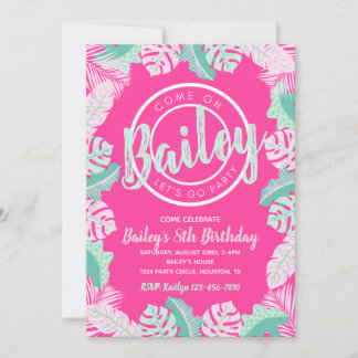Invitación de cumpleaños de verano | Invitación a