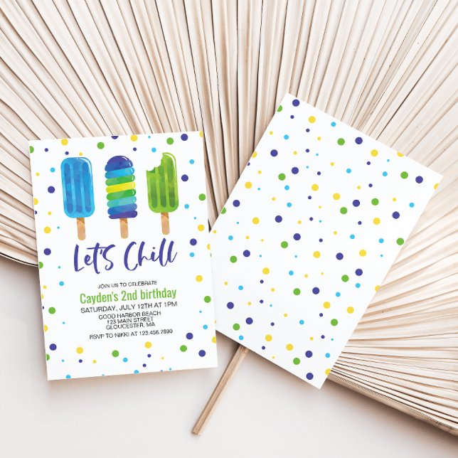 Invitación de cumpleaños de verano Let's Chill (Subido por el creador)