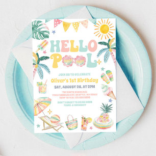 Invitación de cumpleaños de verano para fiesta en