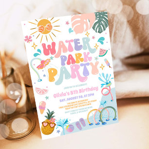 Invitación de cumpleaños de verano para fiesta en 