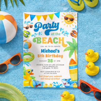 Invitación de cumpleaños de verano para niños - Fi