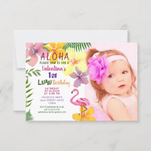 Invitación de cumpleaños de verano tropical