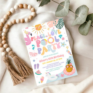 Invitación de cumpleaños de verano tropical fiesta