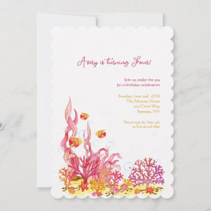 Invitación de cumpleaños de vida marina