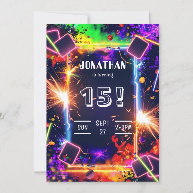 Invitación de cumpleaños de video personalizado pa (Anverso)