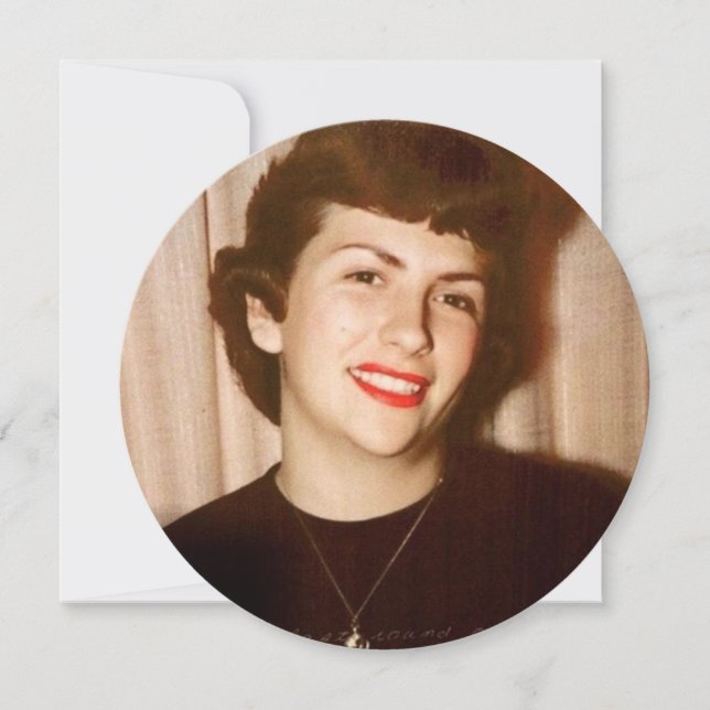 Invitación de cumpleaños de vinilo fotográfico par (Anverso)