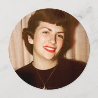 Invitación de cumpleaños de vinilo fotográfico par