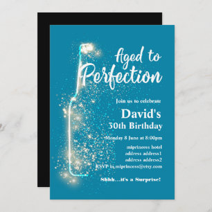 Invitación de cumpleaños de vino, Aged to Perfecti