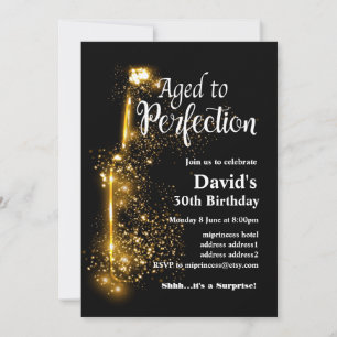 Invitación de cumpleaños de vino, Aged to Perfecti