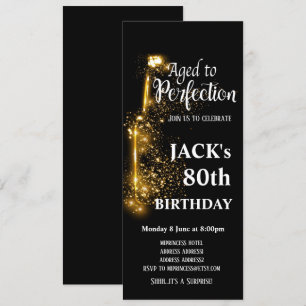 Invitación de cumpleaños de vino, Aged to Perfecti