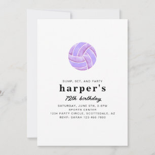 Invitación de cumpleaños de voleibol