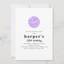 Invitación de cumpleaños de voleibol