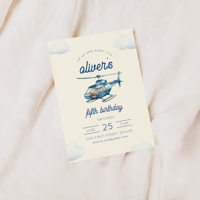 Invitación de cumpleaños de vuelo de helicóptero d (Subido por el creador)