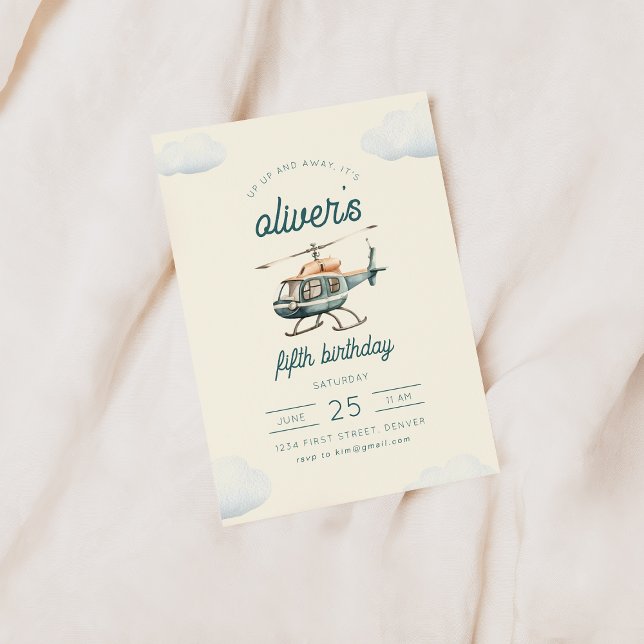 Invitación de cumpleaños de vuelo de helicóptero d (Subido por el creador)