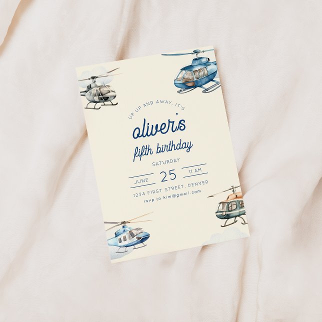 Invitación de cumpleaños de vuelo de helicóptero d (Subido por el creador)