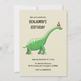 Invitación de cumpleaños de Walter el Dinosaurio
