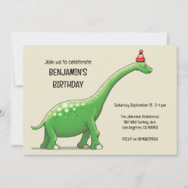 Invitación de cumpleaños de Walter el Dinosaurio