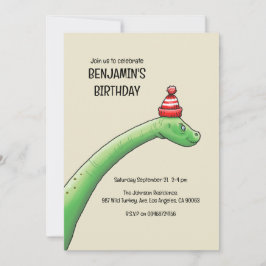 Invitación de cumpleaños de Walter el Dinosaurio