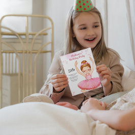 Invitación de cumpleaños de Watercolor Ballerina