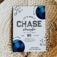 Invitación de cumpleaños de Watercolor Soccer