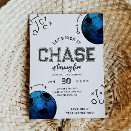 Invitación de cumpleaños de Watercolor Soccer