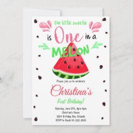 Invitación de cumpleaños de Watermelon Slice